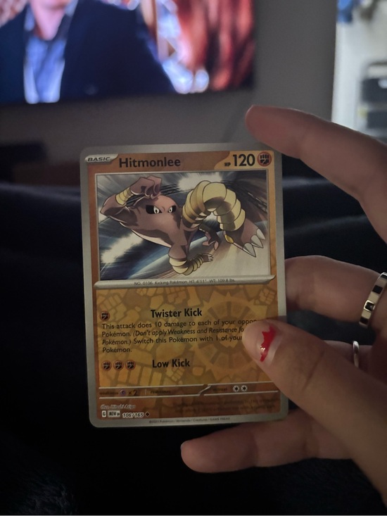 Pokemon Other - Pokemon Hitmonlee Trading Card - Yellow, Brown, Gold